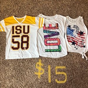 Girls casual t-shirts and tank top size 10/12